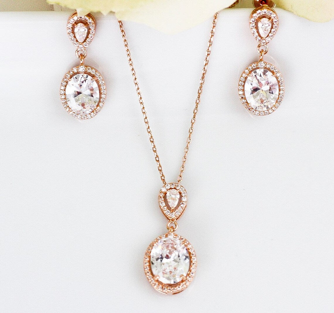 Gold Wedding Jewelry | Gold Bridal Sets | Bridal Jewelry | Bridesmaid Sets | Wedding Sets | Bridesmaid Gifts | Crystal Earrings | Gift