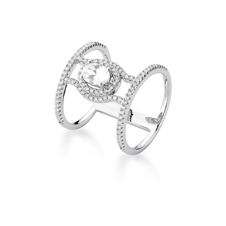 Zircon Statement Ring | Simulated Oval Diamond Ring | Mock Diamond Ring | Cocktail Rings | Fashion Rings | Trendy Jewelry