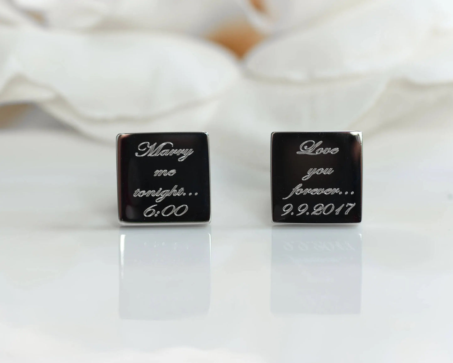 Father of the Bride Cufflinks | Personalized Cufflinks | Wedding Cufflinks | Engraved Cufflinks | Custom Cufflinks