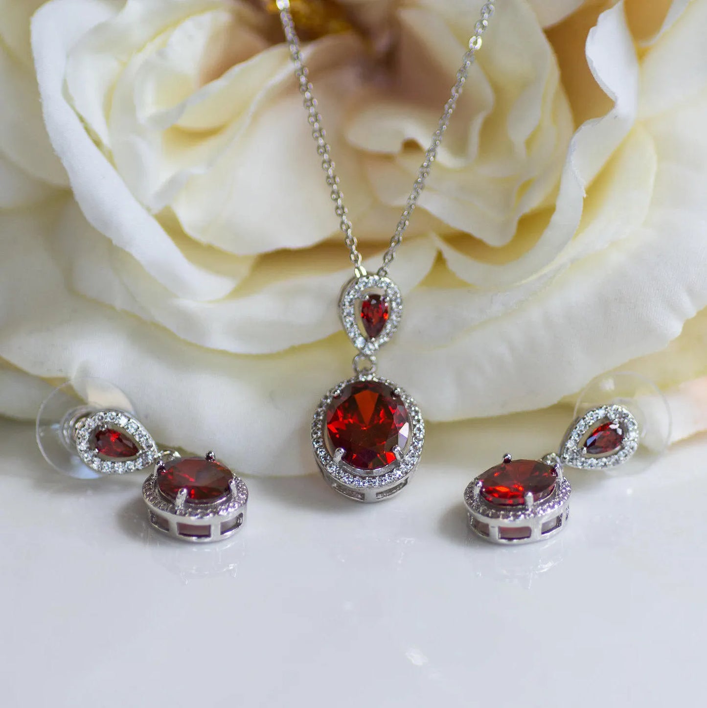 Bridesmaid Sets | Blue Sapphire Sets | Bridesmaid Gifts | Garnet Earrings | Bridesmaid Jewelry | Bridesmaid Earrings | Wedding Jewelry