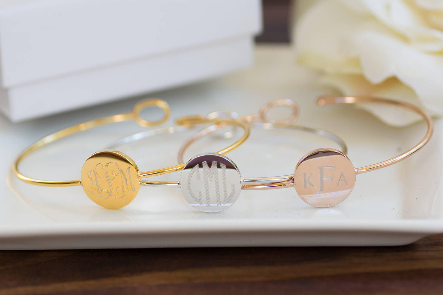 Christmas Gifts, Monogram Bracelet, Custom Name Bracelet, Initial Bracelet, Personalized Jewelry, Bridesmaid Gifts, Monogram Jewelry