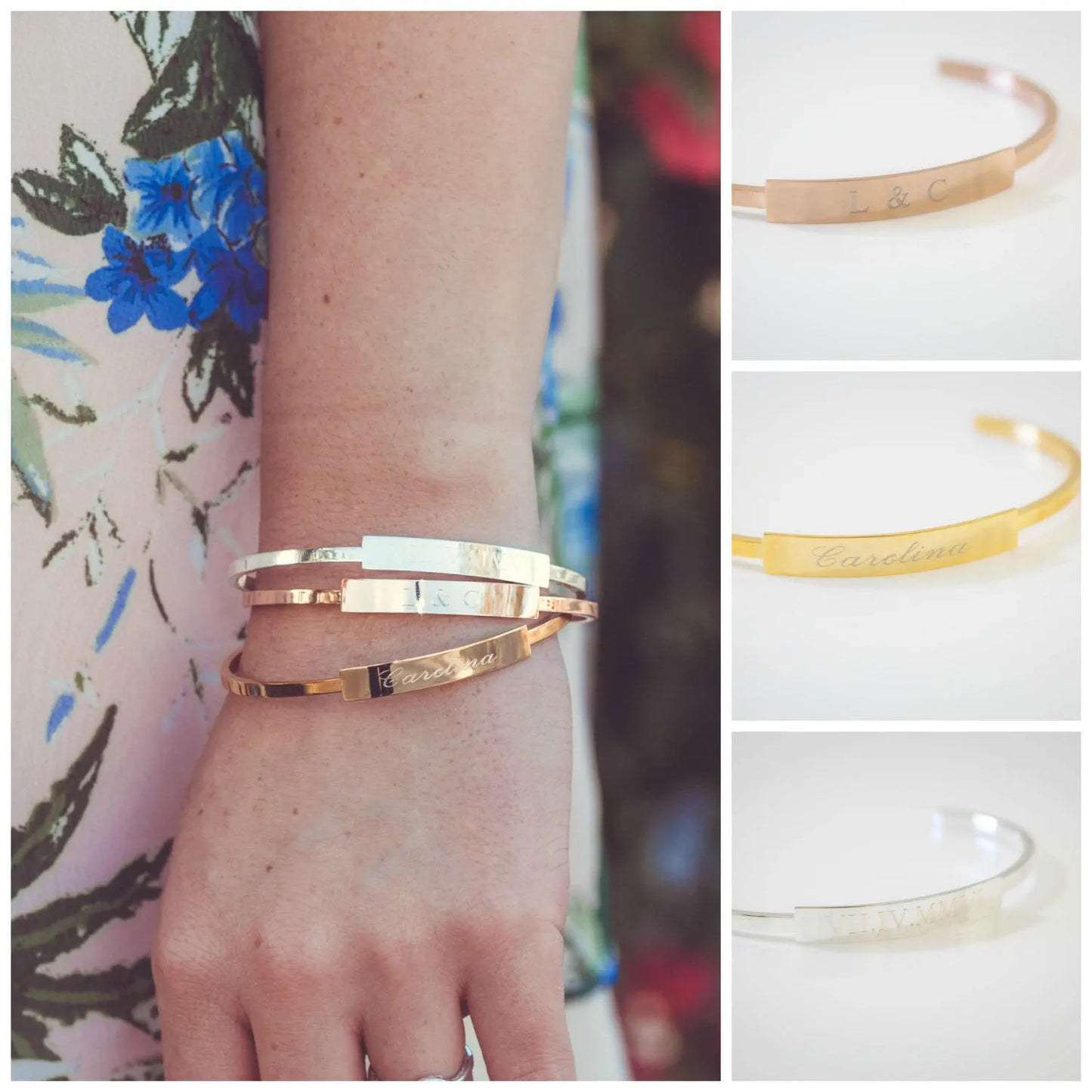 Bridesmaid Gifts | Personalized Bangle | Bridesmaid Jewelry | Engraved Cuff | Custom Name Jewelry | Bangles | Bar Bracelet