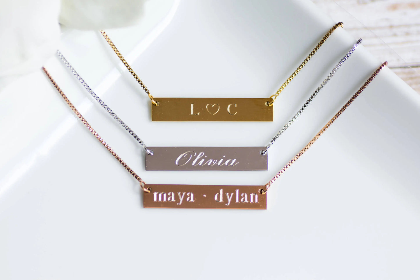 Name Necklace, Bar Necklace, Custom Coordinates, Sorority Necklace, Custom Name, Monogram Necklace, Greek Letters, Initials, Bridesmaid Gift