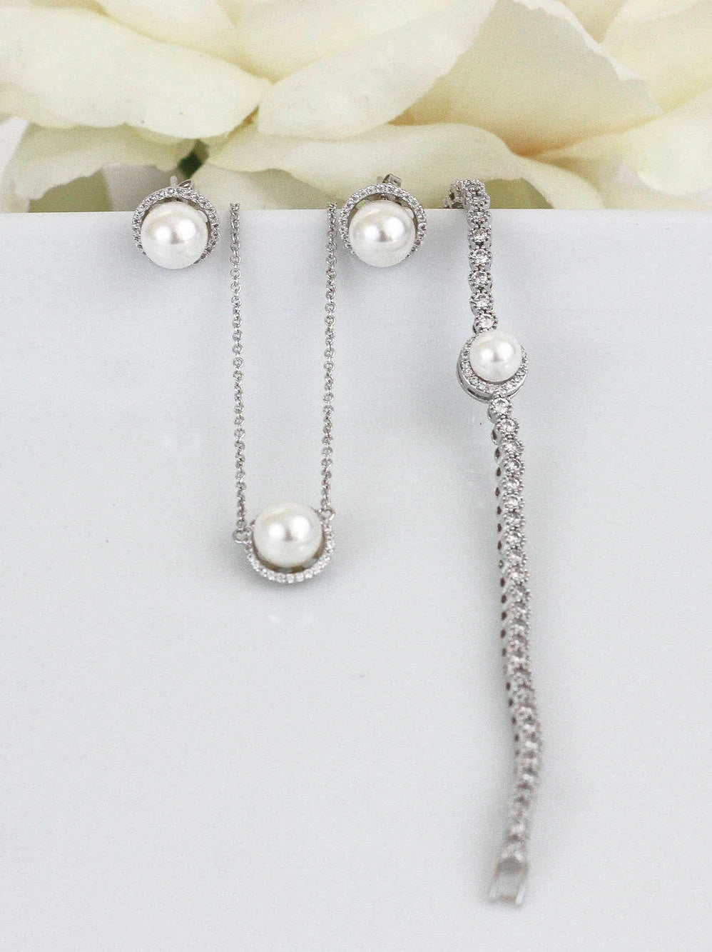 Rose Gold Pearl Wedding Jewelry | Pearl Bridal Jewelry | Pearl Bridesmaid Sets | Pearl Necklaces | Pearl Earrings | Pearl Bridal Sets