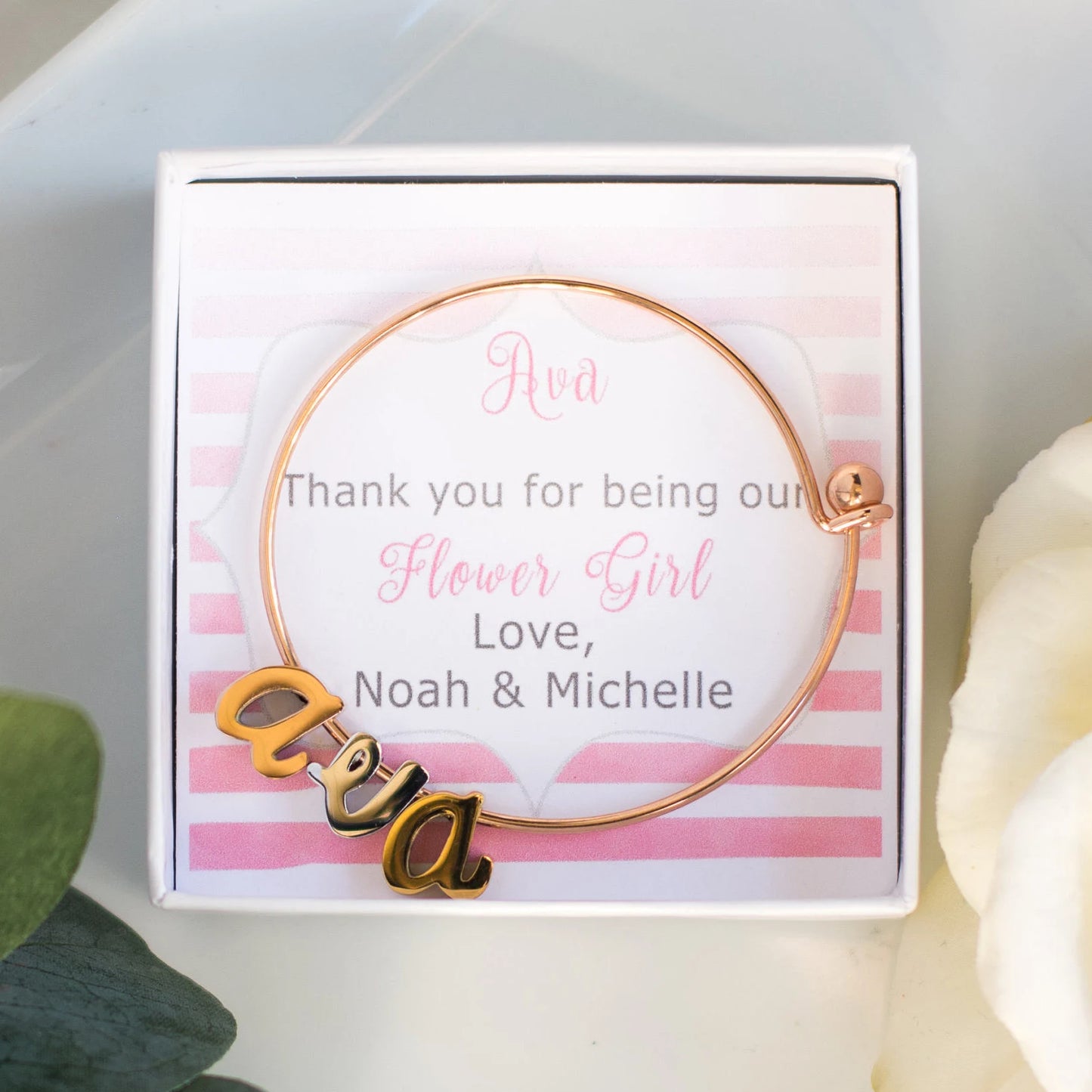 Bridesmaid Custom Monogram Initial Bracelet, Sisters Jewelry Gift,Custom Name Bracelet,Personalized Initial Bracelet,Thank you Gift