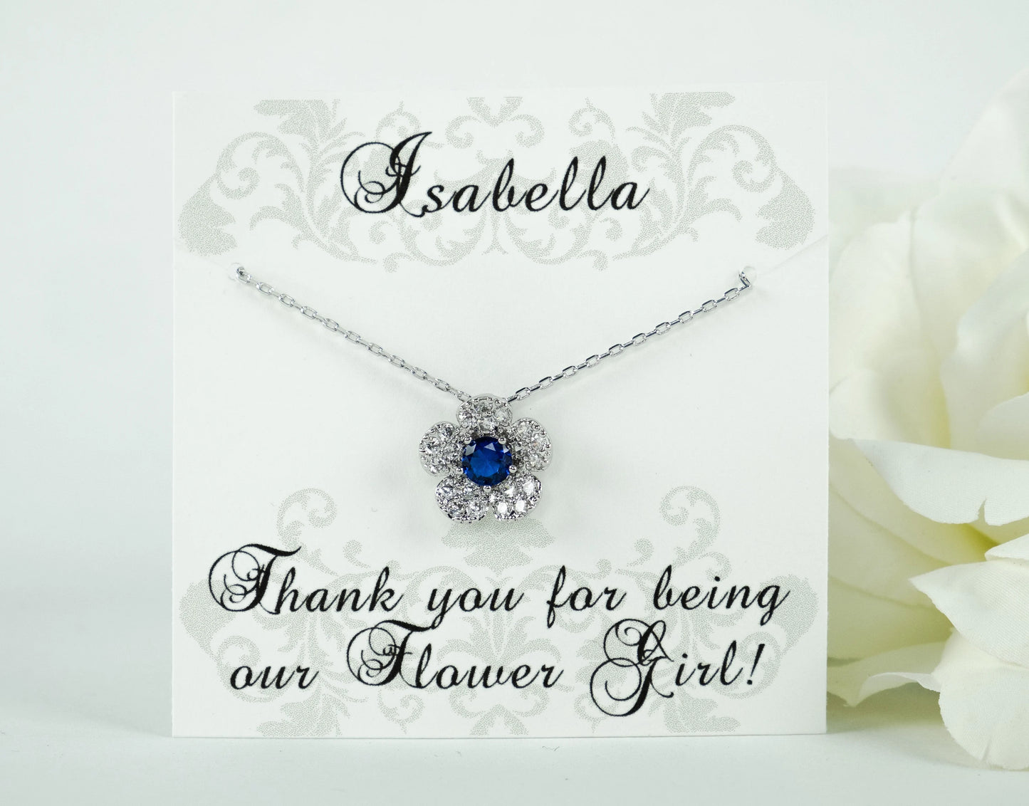 Little Girl Jewelry, Little Girl Gift, Little Girl Necklace, Flower Necklace, Flower Girl Jewelry, Flower Girl Gift, Flower Girl Proposal
