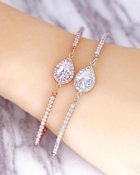 Rose Gold Wedding Jewelry | Bridesmaid gifts | Bridesmaid Sets | Rose Gold Bridesmaid Jewelry | Bridesmaid Proposal | Pink Gold Bridal Sets
