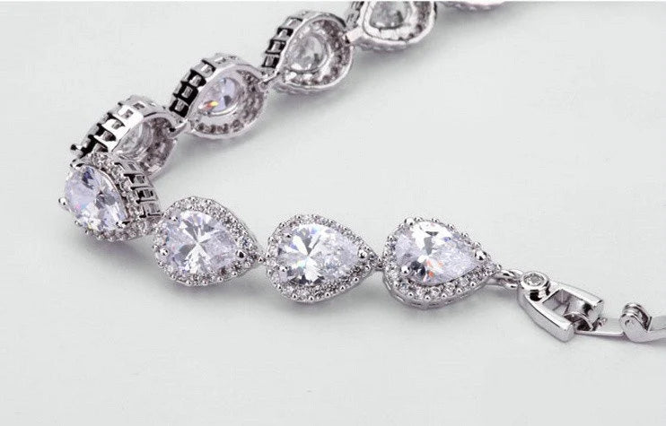 Sapphire Rose Gold Jewelry | Bridal Jewelry Sets | Rose Gold Wedding | Bridesmaid Sets | Bridesmaid Gifts | Wedding Jewelry | Teardrop Sets