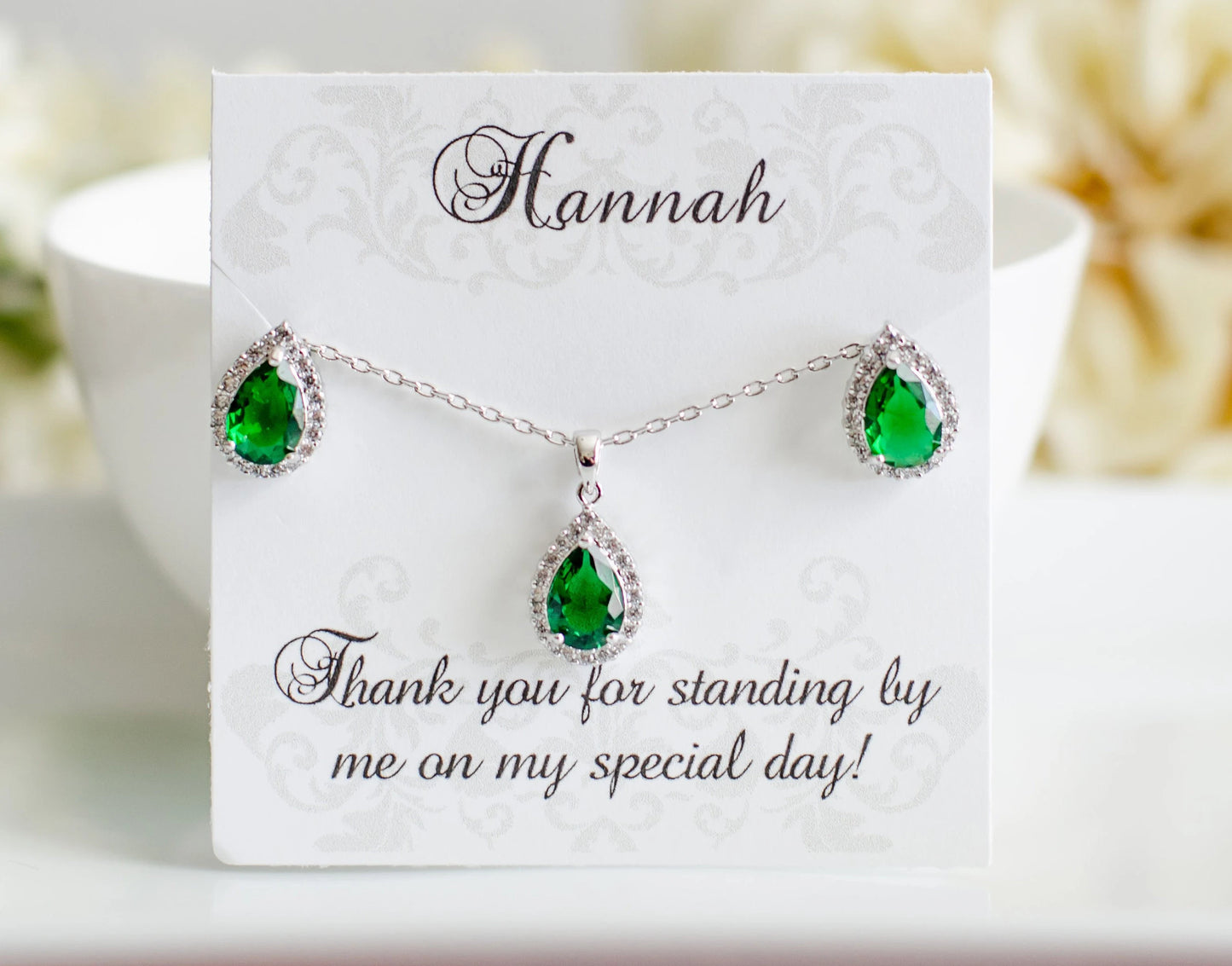 Sapphire Rose Gold Jewelry | Bridal Jewelry Sets | Rose Gold Wedding | Bridesmaid Sets | Bridesmaid Gifts | Wedding Jewelry | Teardrop Sets