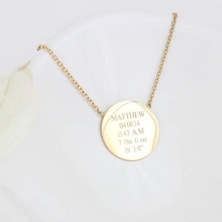 New Mom Gift | New Mom Jewelry | New Mom Necklace | Birth Certificate Necklace | New Baby | Gift for new mom | Mom Necklace | Mom Jewelry