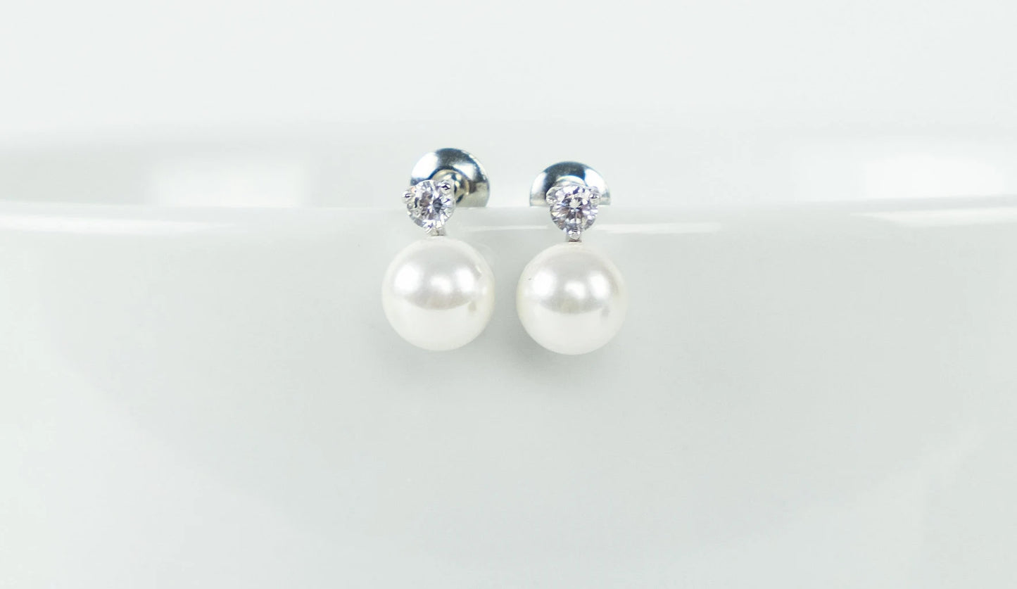 Thank you for being our Flower Girl Gift | Flower Girl Sets | Flower Girl Gifts | Little Girl Pearl Earrings | Flower Girl Proposal Gift
