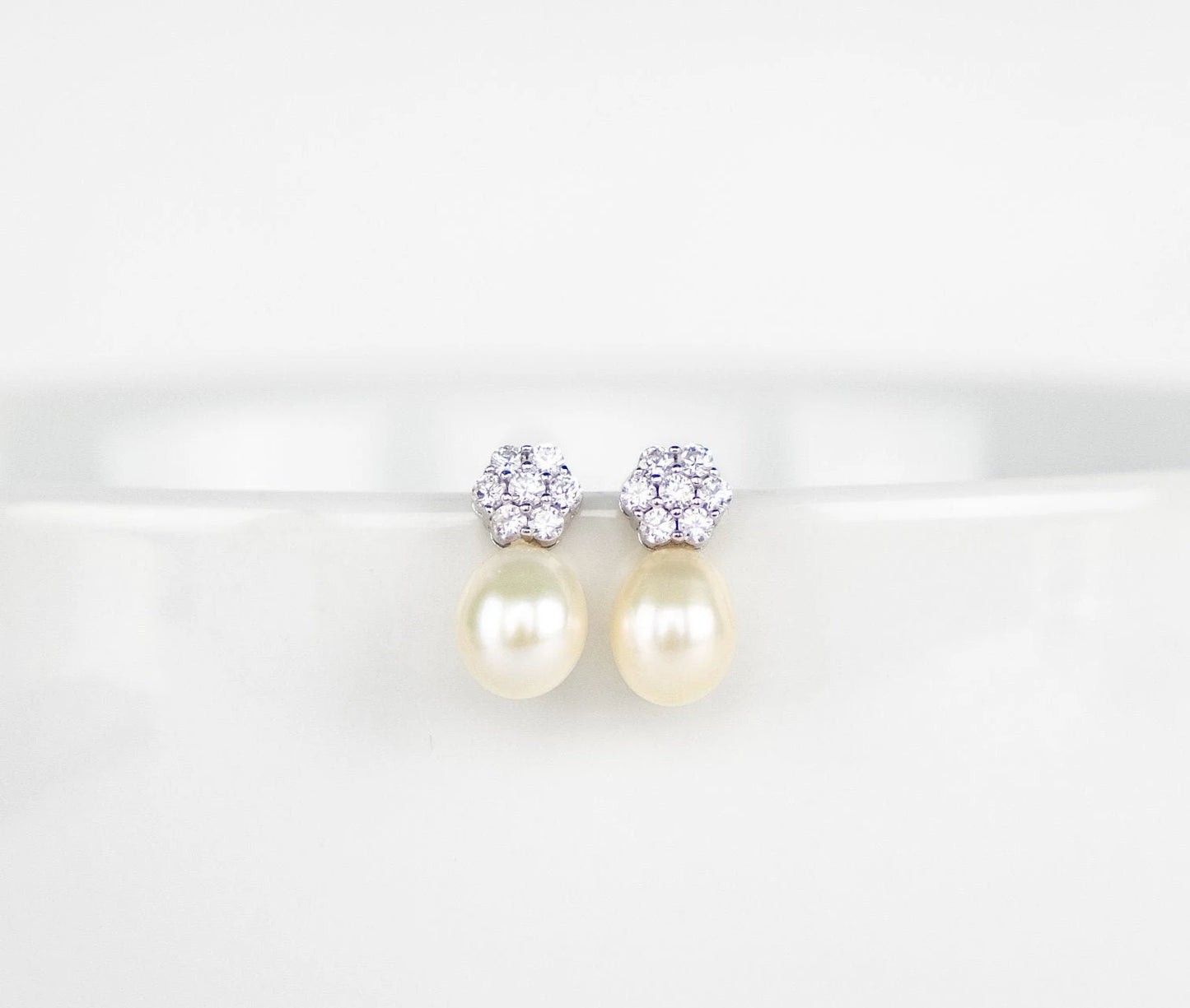 Flower Girl Proposal | Flower Girl Gift | Rose Gold Pearl Earrings | Little Girls Pearl Earrings | Flower Earrings | Flower Girl Jewelry
