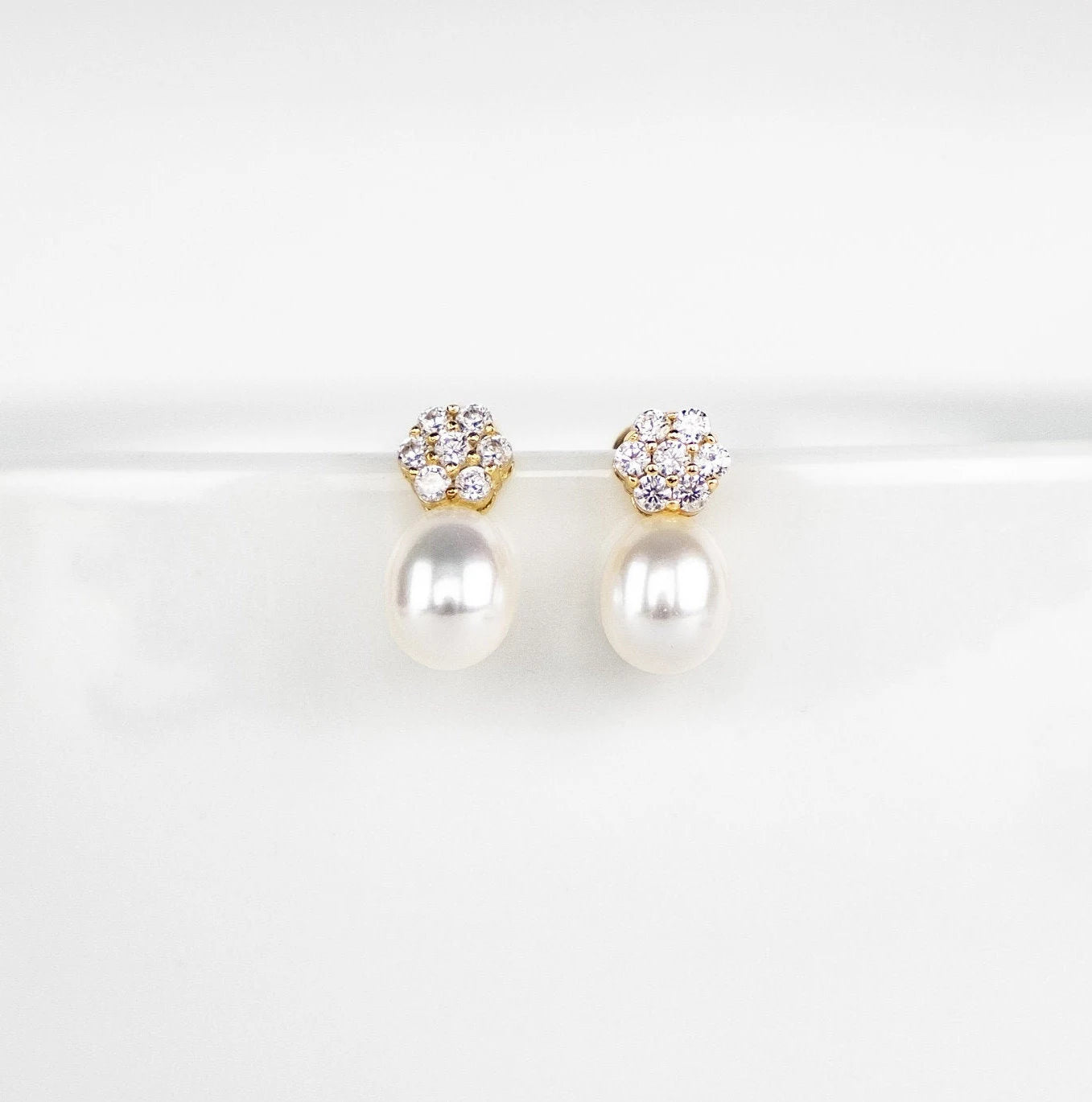 Flower Girl Proposal | Flower Girl Gift | Rose Gold Pearl Earrings | Little Girls Pearl Earrings | Flower Earrings | Flower Girl Jewelry