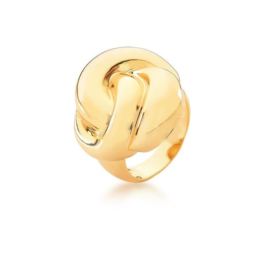 18kt Yellow Gold-Plated Knot Ring