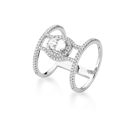 Zircon Statement Ring | Simulated Oval Diamond Ring | Mock Diamond Ring | Cocktail Rings | Fashion Rings | Trendy Jewelry