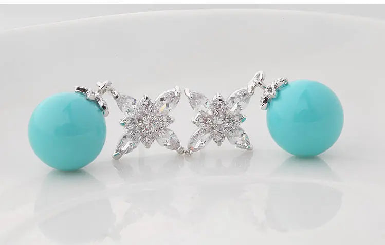 Bridesmaid Earrings | Turquoise Earrings | Bridesmaid Proposal | Bridesmaid Jewelry | Aqua Blue Earrings | Bridesmaid Gift | Beach Wedding