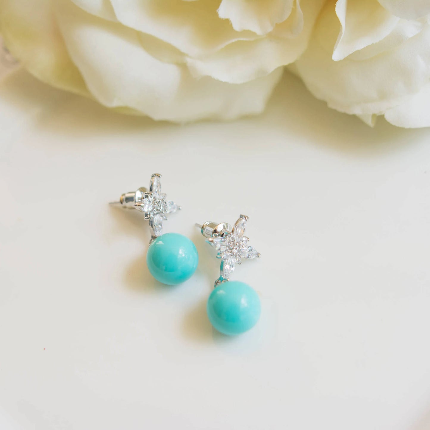 Bridesmaid Earrings | Turquoise Earrings | Bridesmaid Proposal | Bridesmaid Jewelry | Aqua Blue Earrings | Bridesmaid Gift | Beach Wedding