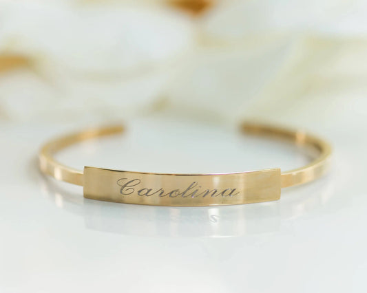 Bridesmaid Gifts | Personalized Bangle | Bridesmaid Jewelry | Engraved Cuff | Custom Name Jewelry | Bangles | Bar Bracelet