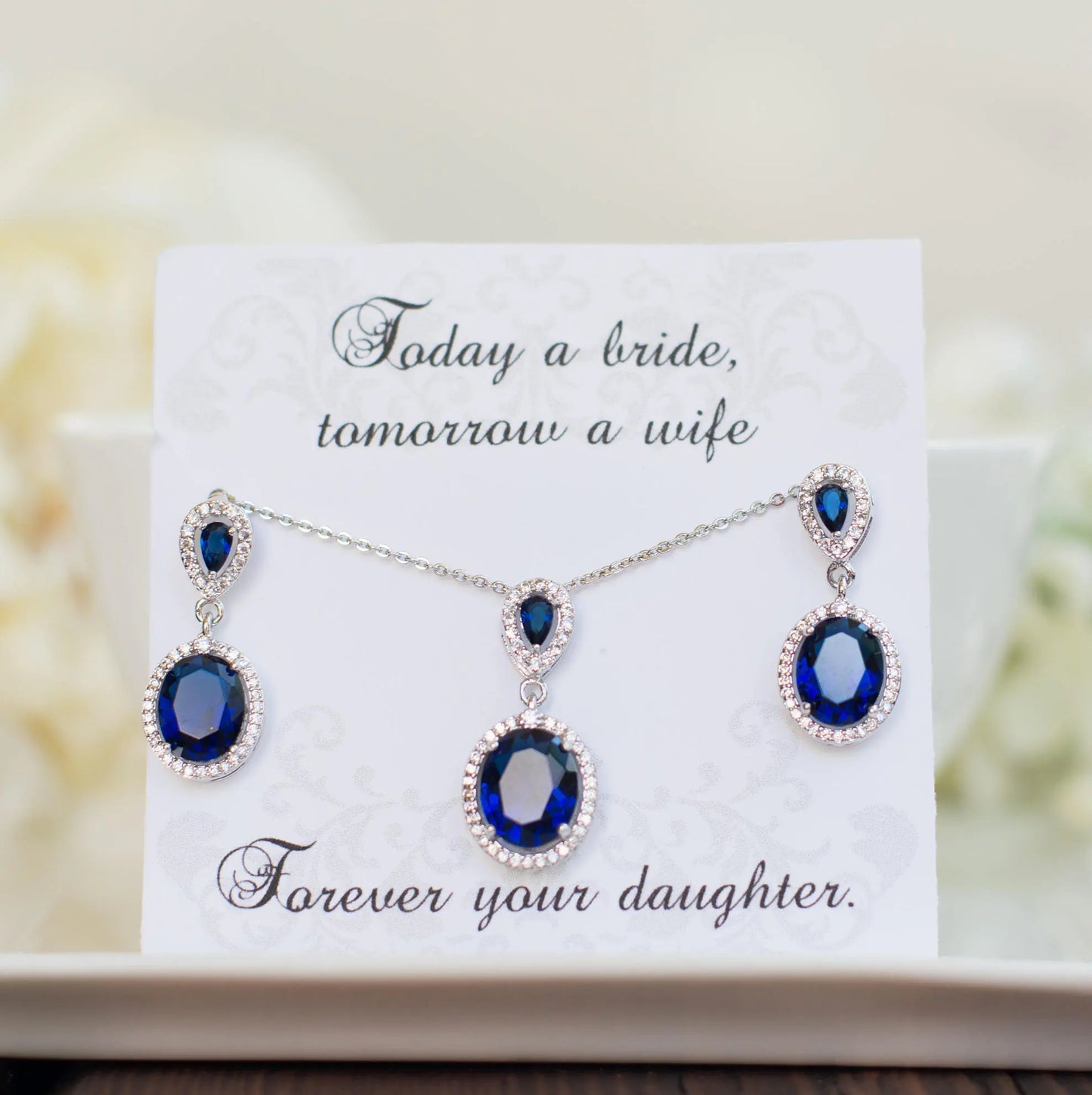 Bridesmaid Sets | Blue Sapphire Sets | Bridesmaid Gifts | Garnet Earrings | Bridesmaid Jewelry | Bridesmaid Earrings | Wedding Jewelry
