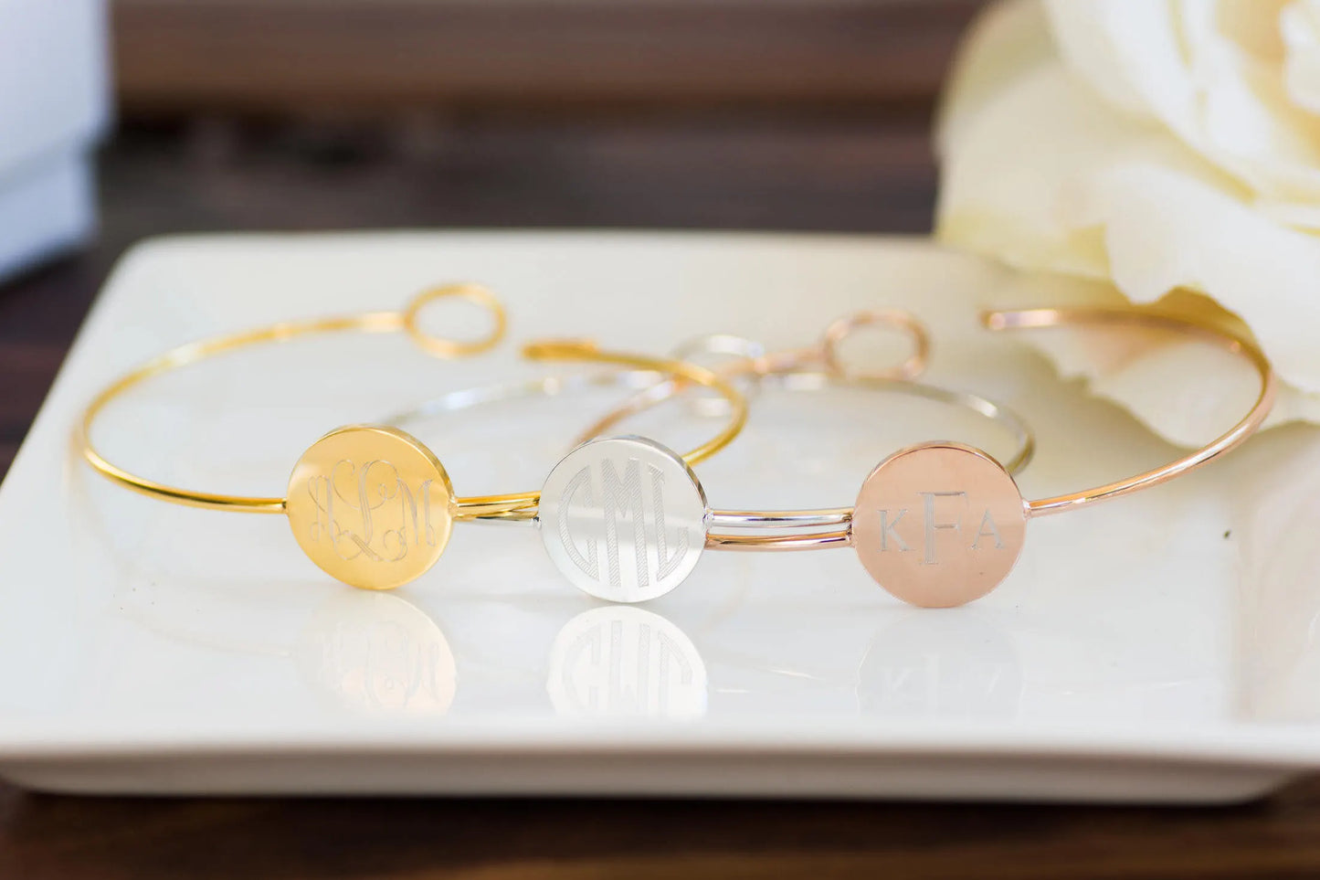 Christmas Gifts, Monogram Bracelet, Custom Name Bracelet, Initial Bracelet, Personalized Jewelry, Bridesmaid Gifts, Monogram Jewelry