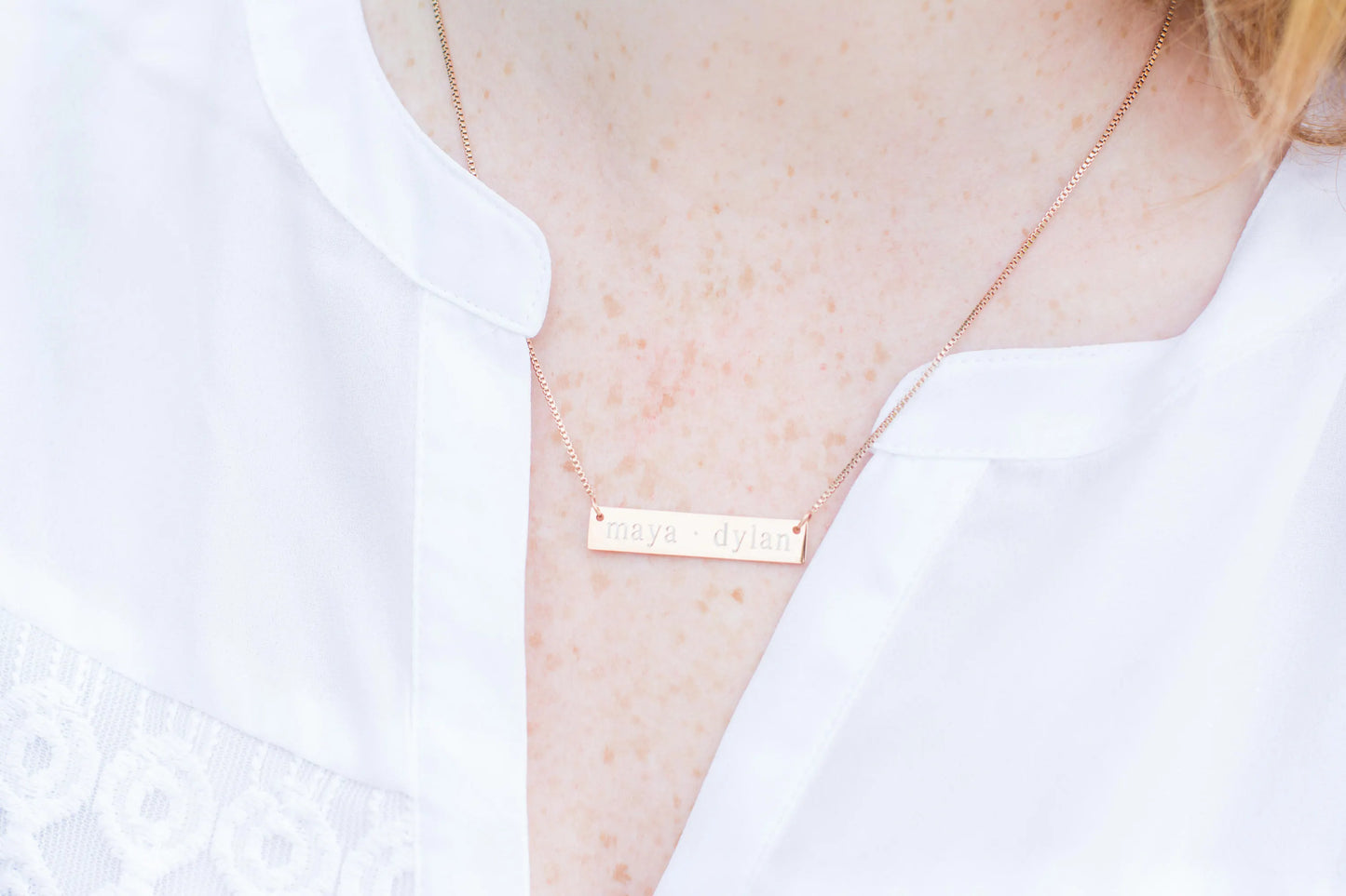 Name Necklace, Bar Necklace, Custom Coordinates, Sorority Necklace, Custom Name, Monogram Necklace, Greek Letters, Initials, Bridesmaid Gift