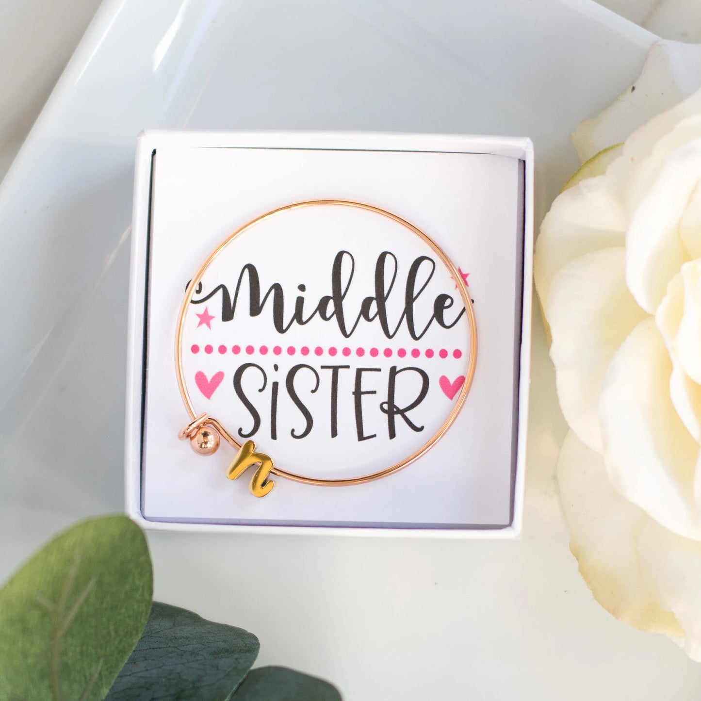 Bridesmaid Custom Monogram Initial Bracelet, Sisters Jewelry Gift,Custom Name Bracelet,Personalized Initial Bracelet,Thank you Gift
