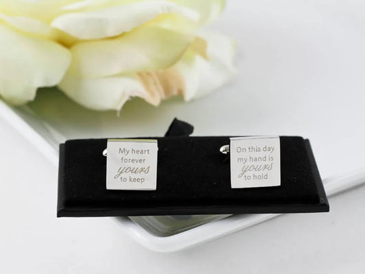 Groom Gift | Groom Personalized Cuff links | Engraved Cuff links | Custom Cuff links | Dad Gift | Husband Gift | Father of the Bride Gift