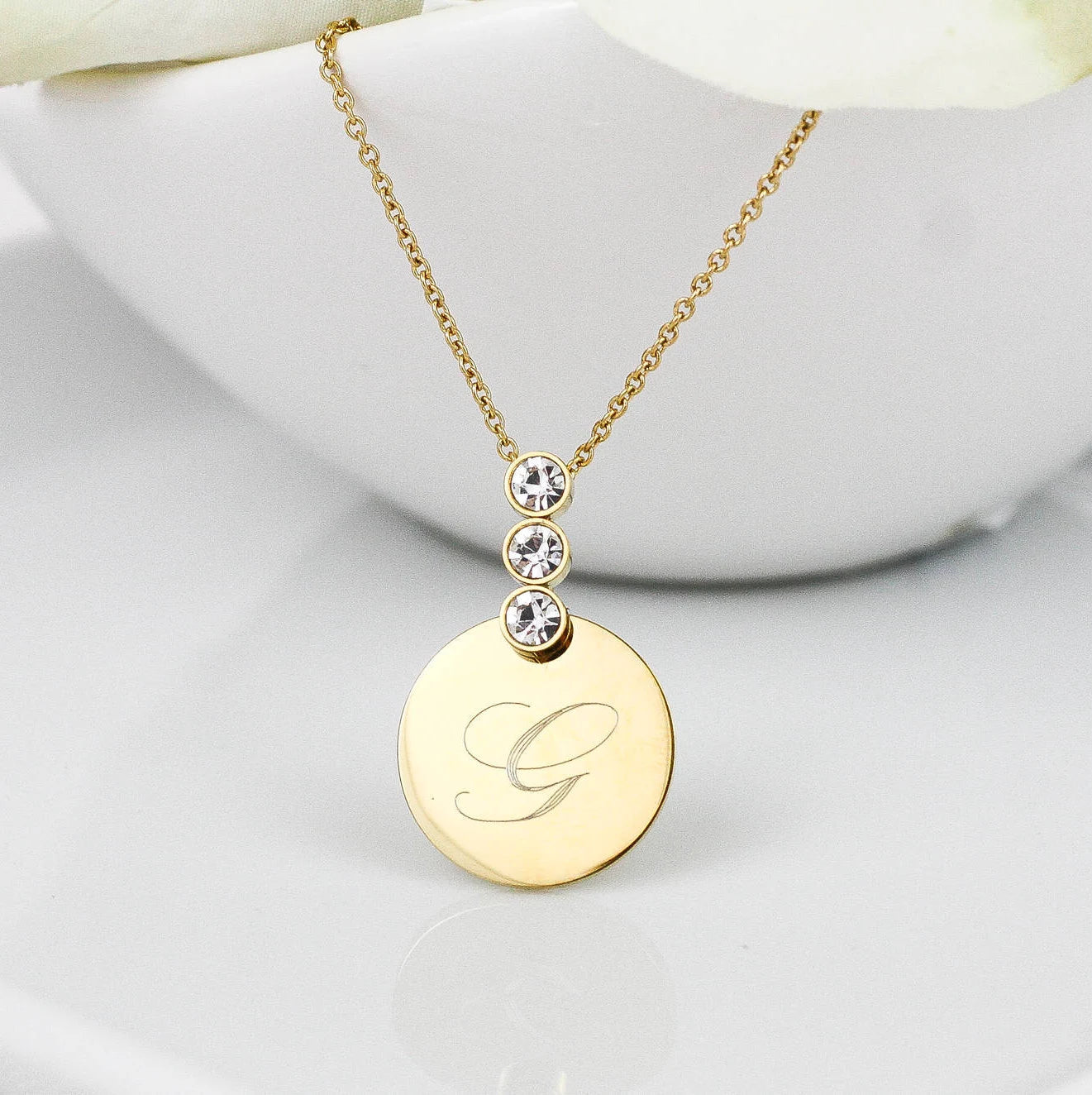 Personalized Bridesmaid Proposal Gift | Wife Personalized Jewelry | Gift for Her | Wife Christmas Gift | Personalized Gift for Wife | Initial Necklace |Monogram Jewelry