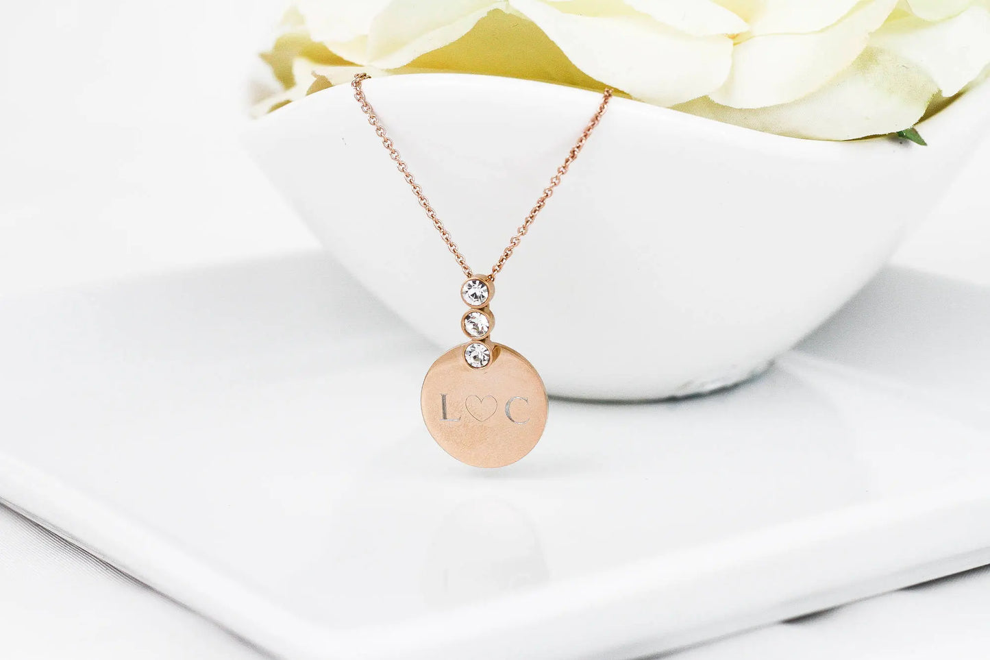 Personalized Bridesmaid Proposal Gift | Wife Personalized Jewelry | Gift for Her | Wife Christmas Gift | Personalized Gift for Wife | Initial Necklace |Monogram Jewelry