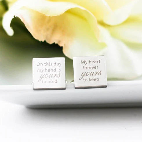 Groom Gift | Groom Personalized Cuff links | Engraved Cuff links | Custom Cuff links | Dad Gift | Husband Gift | Father of the Bride Gift