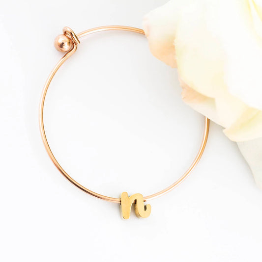 Bridesmaid Custom Monogram Initial Bracelet, Sisters Jewelry Gift,Custom Name Bracelet,Personalized Initial Bracelet,Thank you Gift