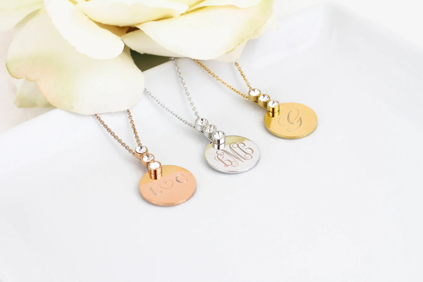 Personalized Bridesmaid Proposal Gift | Wife Personalized Jewelry | Gift for Her | Wife Christmas Gift | Personalized Gift for Wife | Initial Necklace |Monogram Jewelry