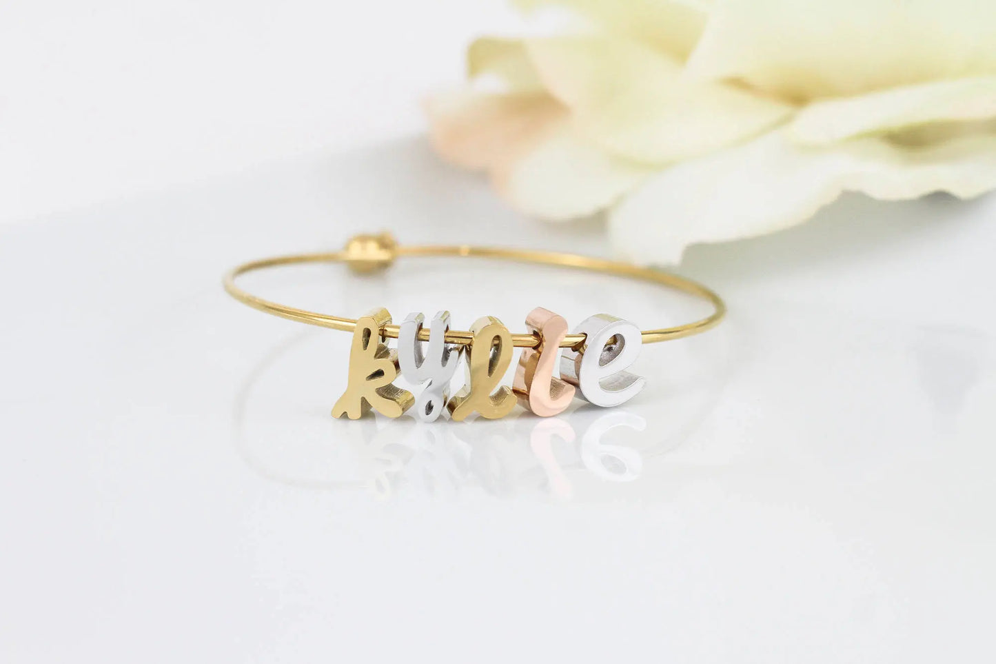 Maid of Honor Gift | Bridesmaid Gift, Initial Bracelet, Custom Name Bracelet, Flower Girl Gift, Personalized Gift, Bridesmaid Proposal