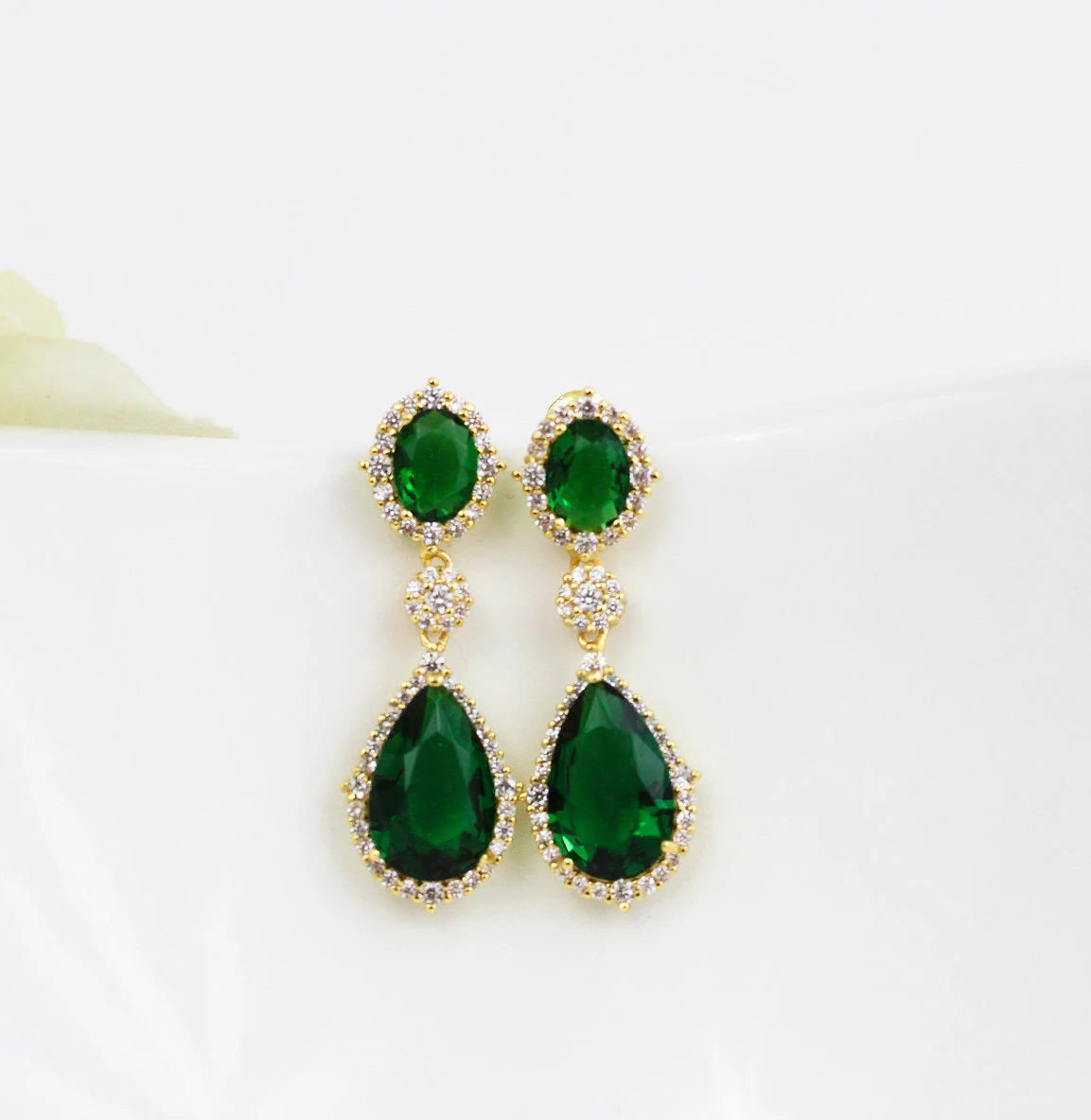 Yellow Gold Bridal Earrings | Bridesmaid Gifts | Bridesmaid Jewelry | Gold Wedding Jewelry | Bridesmaid Earrings | Bridesmaid Proposal Prom