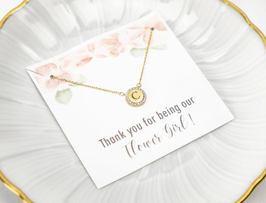Flower Girl Proposal Gift | Flower Girl Gift | Initial Necklace | Little Girls Jewelry | Flower Girl Jewelry | Personalized Necklaces | Gift
